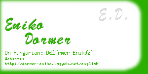 eniko dormer business card